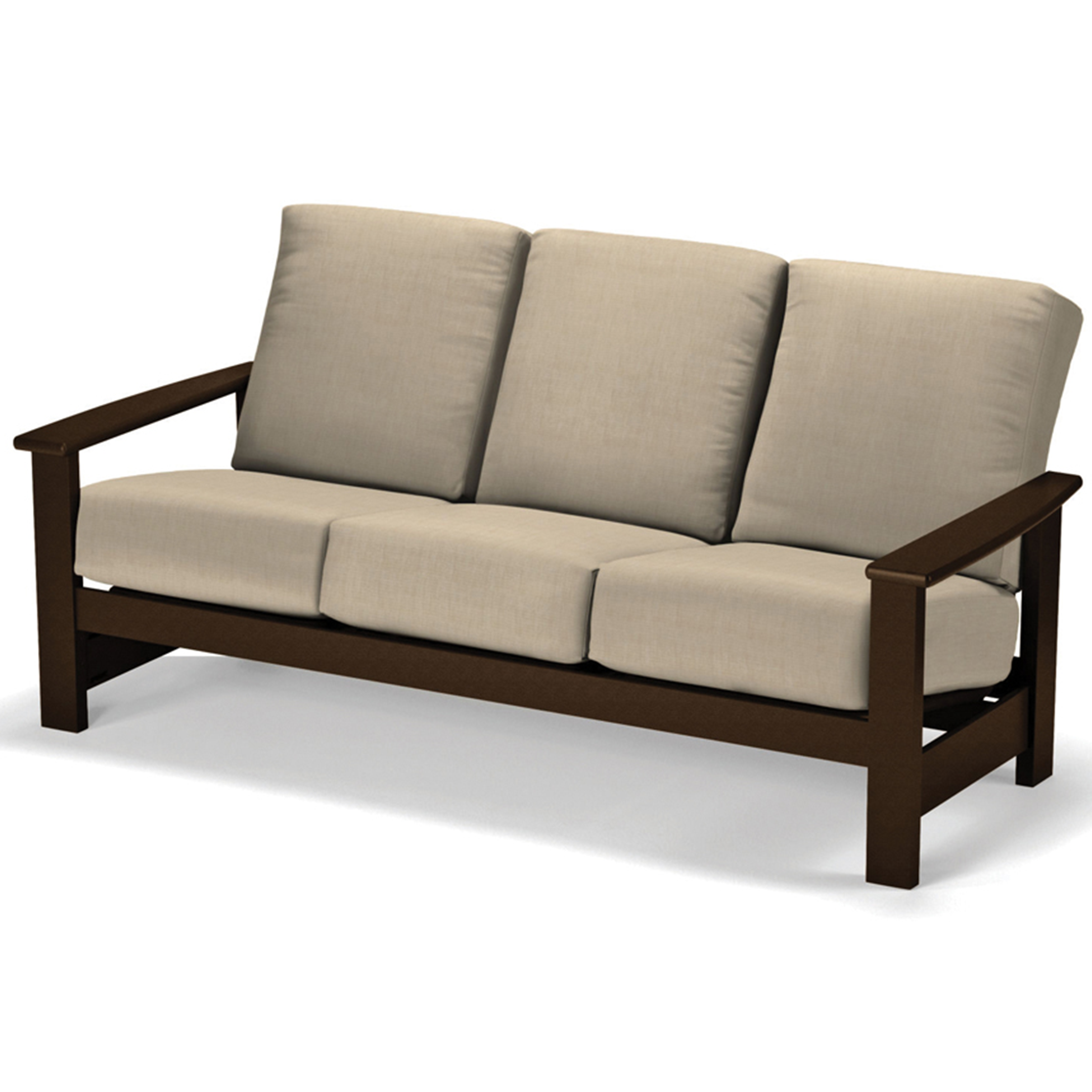 Telescope Casual Leeward Cushion Three-Seat Sofa with MGP Arms