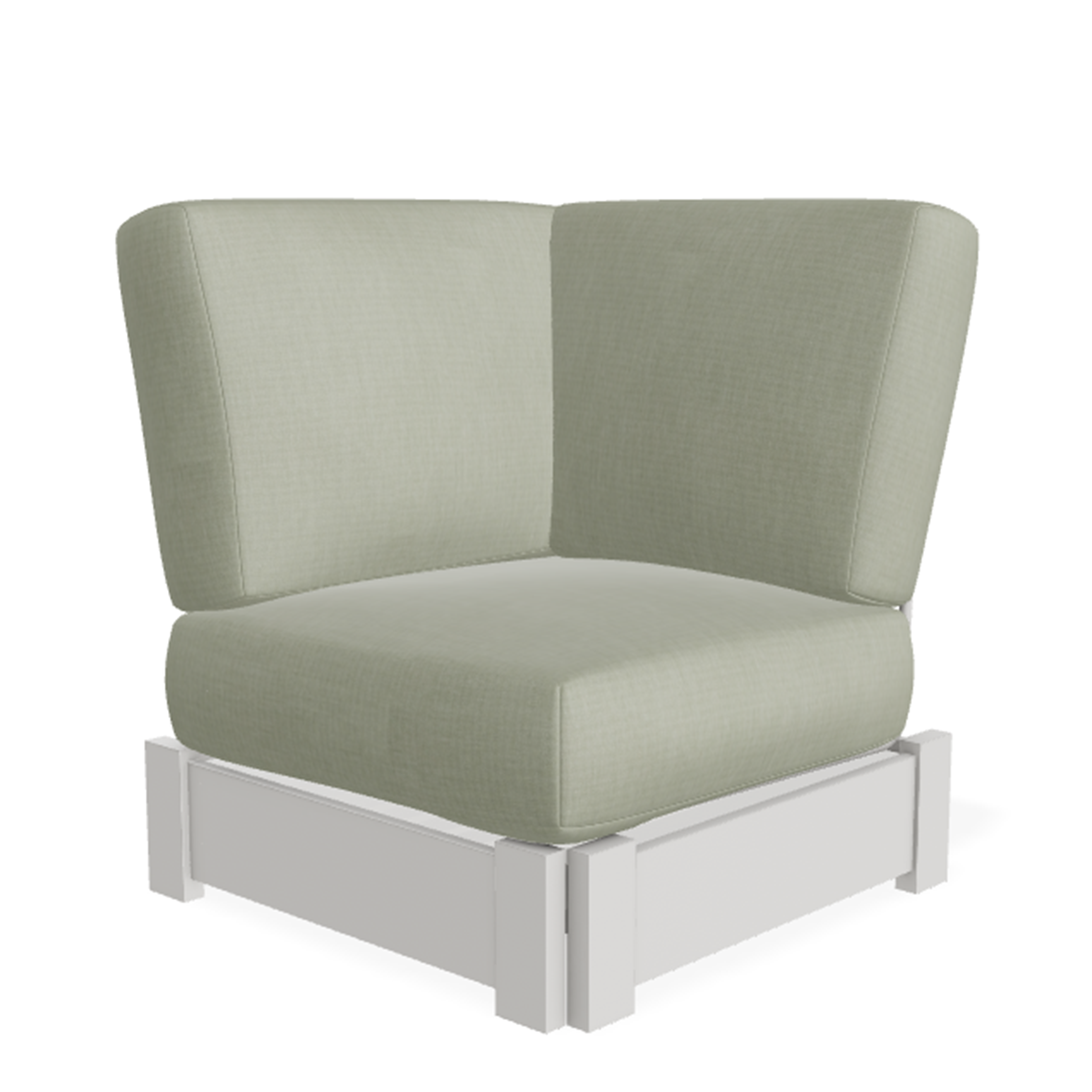 Telescope Casual Leeward MGP Cushion Corner Fixed Sectional - Deep-Seat Marine-Grade Polymer Outdoor Modular Section