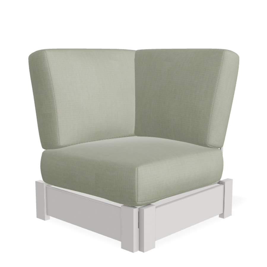 Telescope Casual Leeward MGP Cushion Corner Fixed Sectional - Deep-Seat Marine-Grade Polymer Outdoor Modular Section