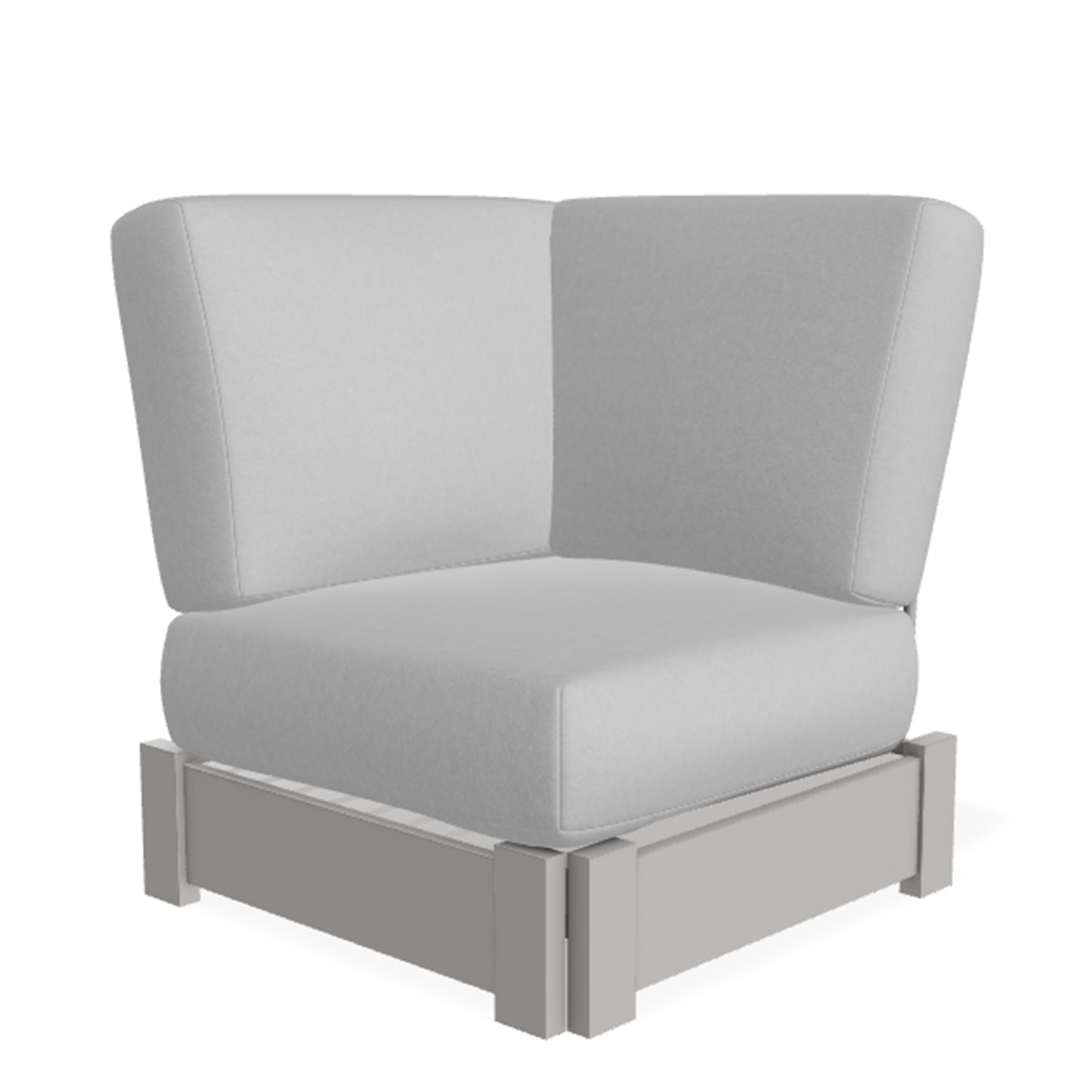 Telescope Casual Leeward MGP Cushion Corner Fixed Sectional - Deep-Seat Marine-Grade Polymer Outdoor Modular Section
