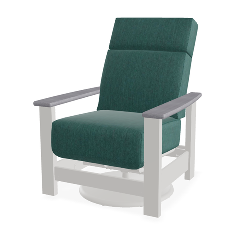 Telescope Casual Leeward MGP Supreme Cushion Swivel Hidden Rocker with RG0 Cape Grey Rustic Polymer Arms — outdoor living product at Living Outdoorsy