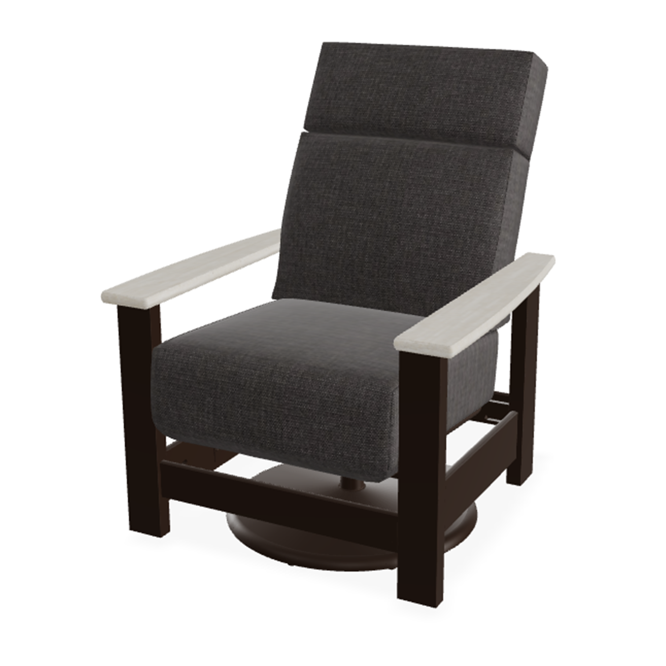 Telescope Casual Leeward MGP Supreme Cushion Swivel Hidden Rocker with RL0 Laguna Rustic Polymer Arms