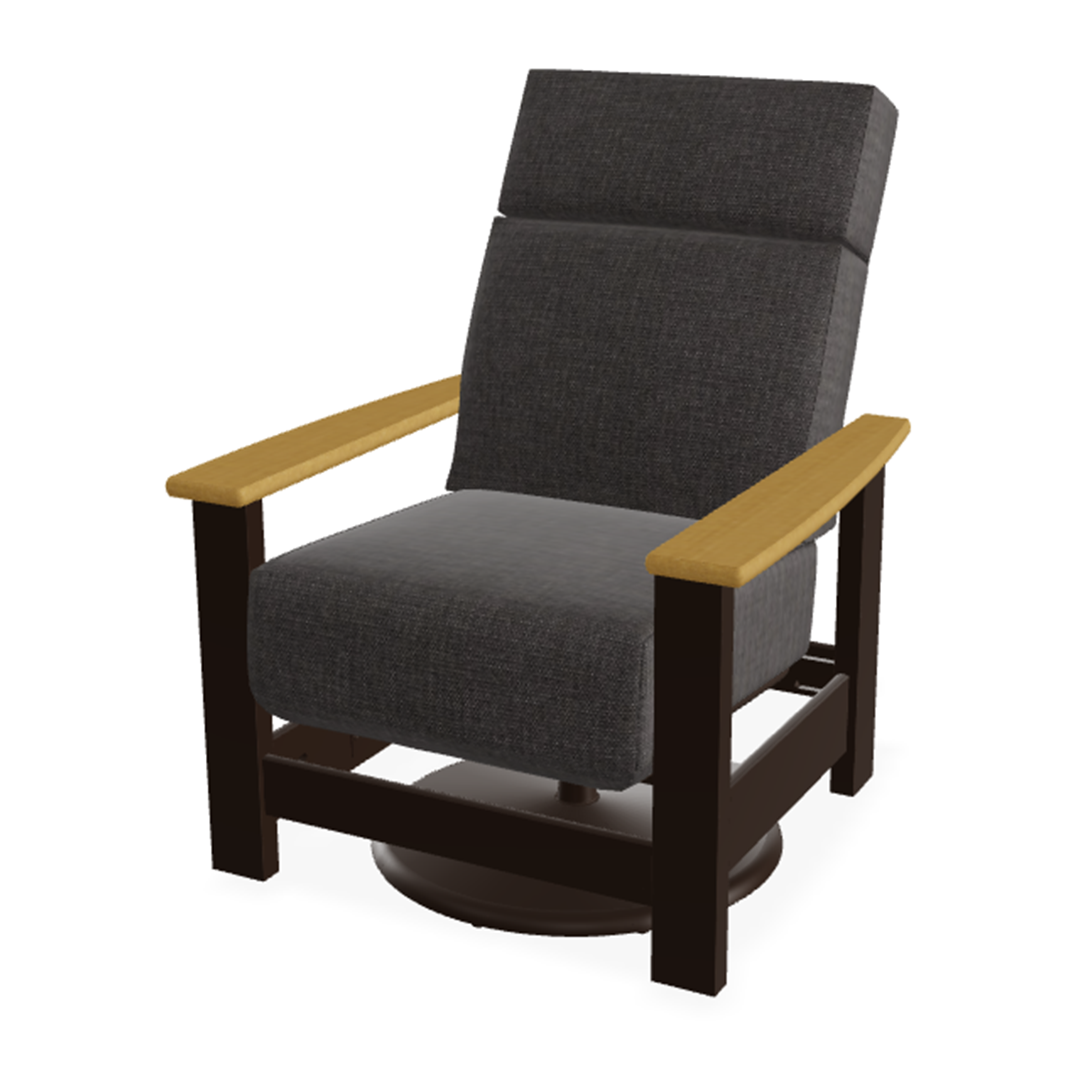 Telescope Casual Leeward MGP Supreme Cushion Swivel Hidden Rocker with RT0 Teak Rustic Polymer Arms