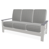 Telescope Casual Leeward MGP Supreme Cushion Three-Seat Sofa with RG0 Cape Grey Rustic Polymer Arms