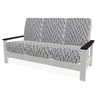 Telescope Casual Leeward MGP Supreme Cushion Three-Seat Sofa with RU0 Chestnut Rustic Polymer Arms