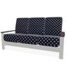 Telescope Casual Leeward Cushion Three-Seat Sofa with RX0 Boardwalk Rustic Polymer Arms