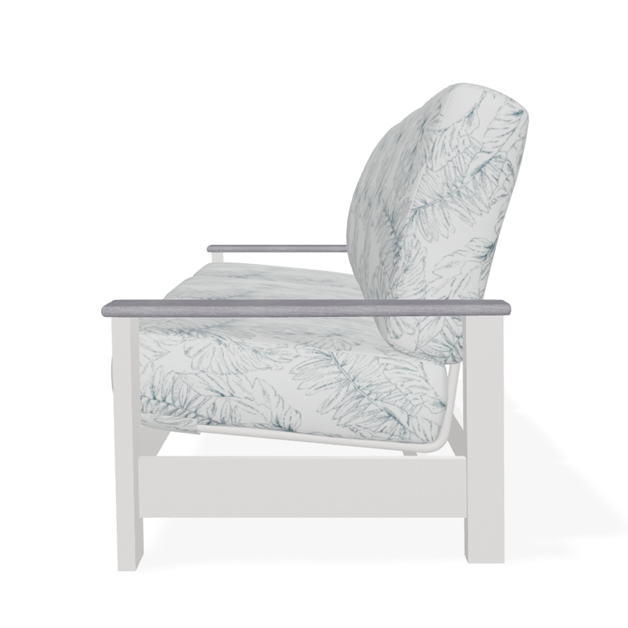 Telescope Casual Leeward Cushion Three-Seat Sofa with RG0 Cape Grey Rustic Polymer Arms