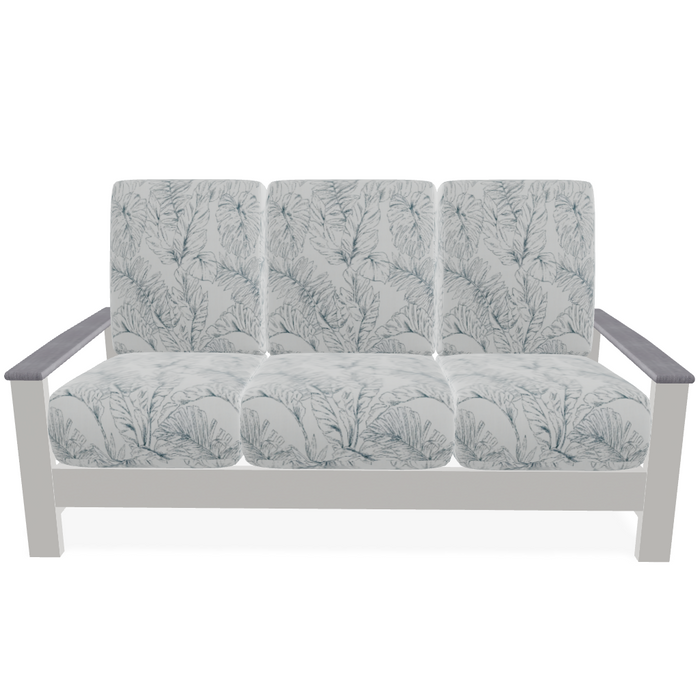 Telescope Casual Leeward Cushion Three-Seat Sofa with RG0 Cape Grey Rustic Polymer Arms