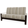 Telescope Casual Leeward Cushion Three-Seat Sofa with RL0 Laguna Rustic Polymer Arms