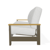 Telescope Casual Leeward Cushion Three-Seat Sofa with RT0 Teak Rustic Polymer Arms thumbnail