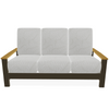 Telescope Casual Leeward Cushion Three-Seat Sofa with RT0 Teak Rustic Polymer Arms thumbnail