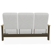 Telescope Casual Leeward Cushion Three-Seat Sofa with RT0 Teak Rustic Polymer Arms thumbnail