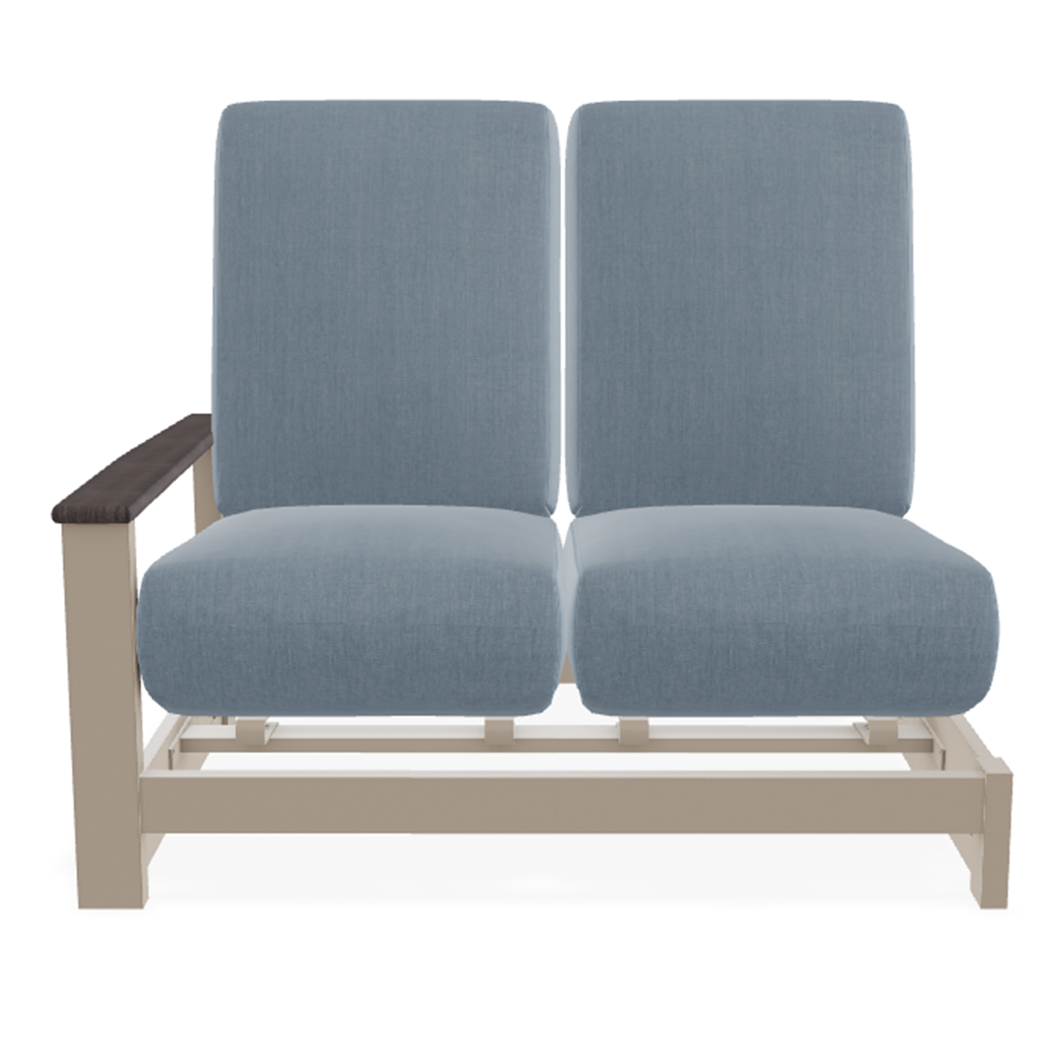Telescope Casual Leeward MGP Cushion Right Arm Two-Seat Hidden Motion Sectional w/ RX0 Boardwalk Rustic Polymer Arms