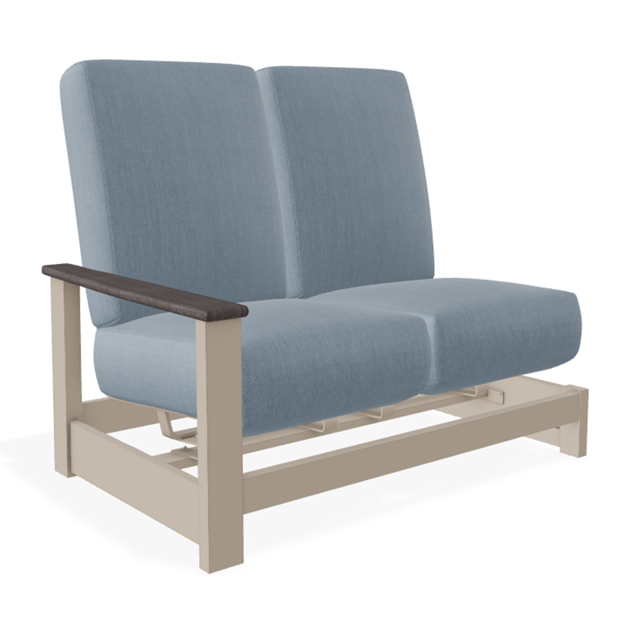 Telescope Casual Leeward MGP Cushion Right Arm Two-Seat Hidden Motion Sectional w/ RX0 Boardwalk Rustic Polymer Arms