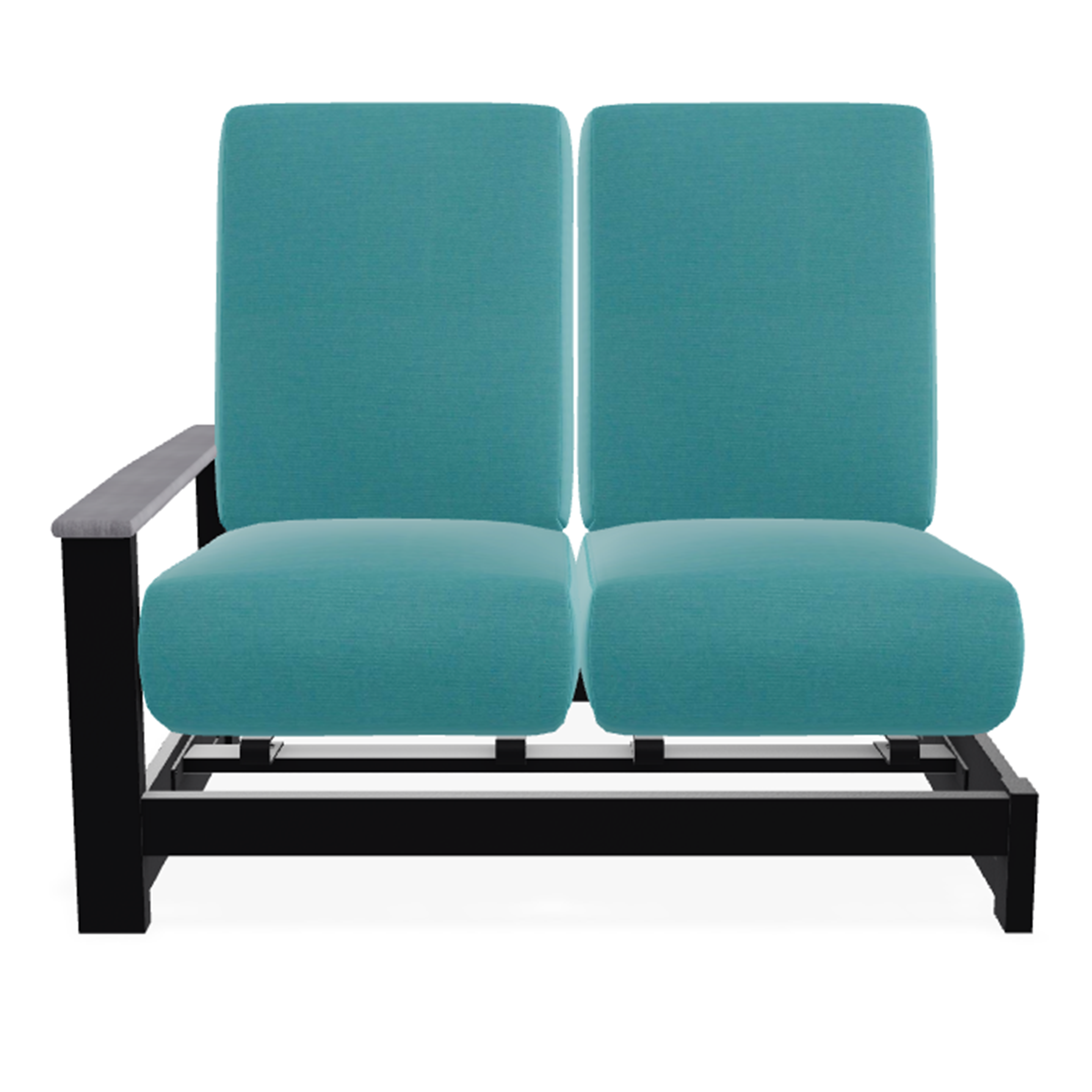 Telescope Casual Leeward MGP Cushion Right Arm Two-Seat Hidden Motion Sectional w/ RG0 Cape Grey Rustic Polymer Arms