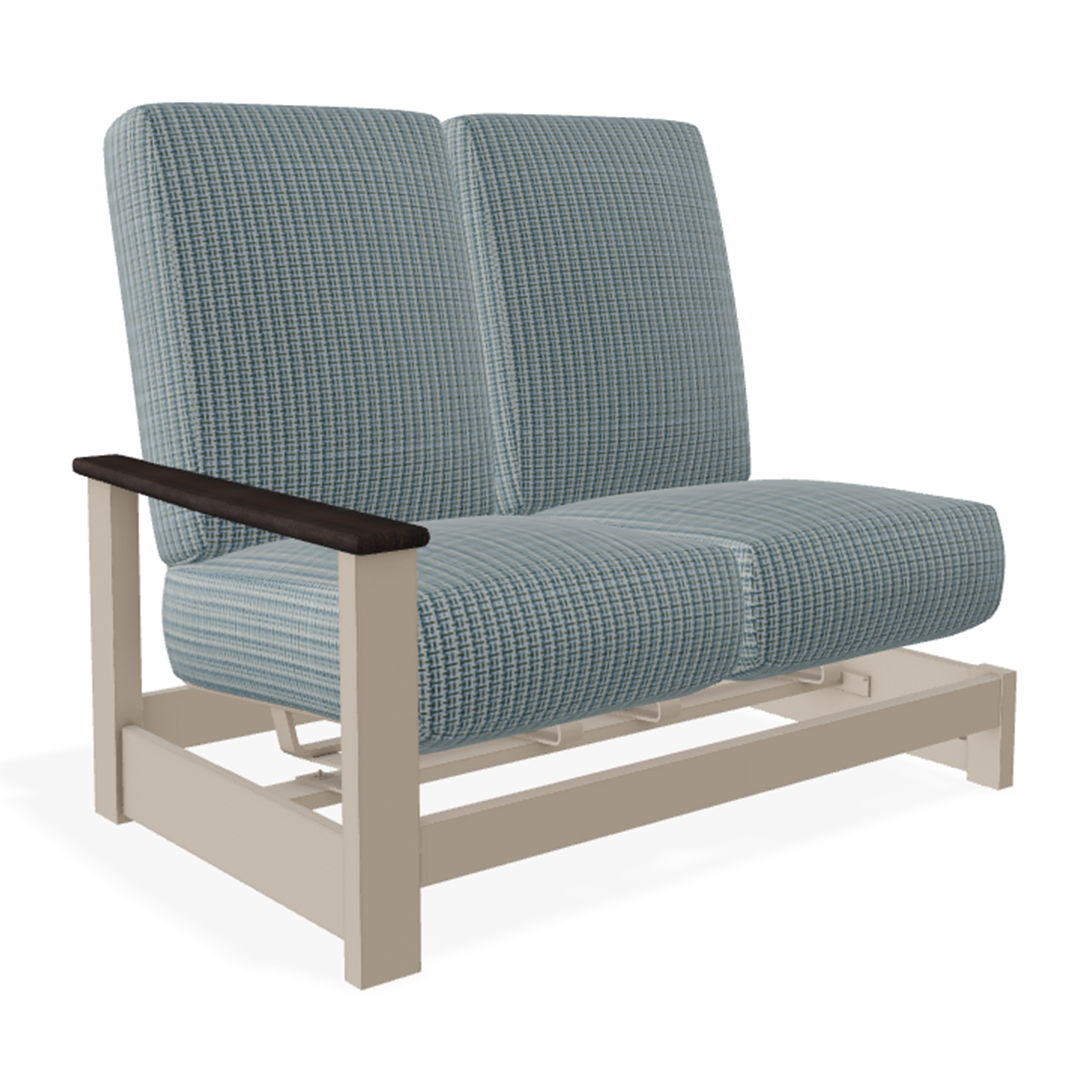 Telescope Casual Leeward MGP Cushion Right Arm Two-Seat Hidden Motion Sectional w/ RU0 Chestnut Rustic Polymer Arms