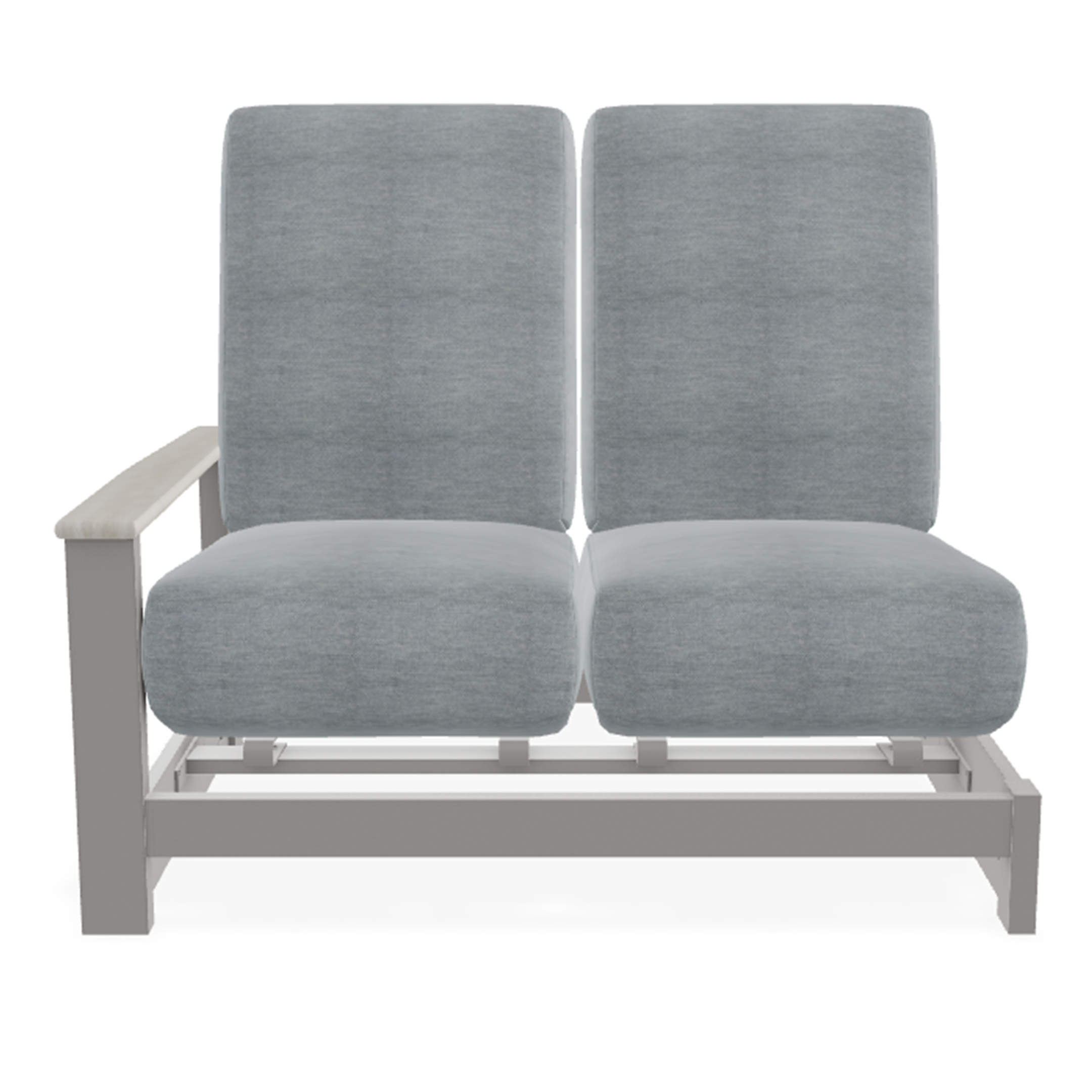 Telescope Casual Leeward MGP Cushion Right Arm Two-Seat Hidden Motion Sectional w/ RL0 Laguna Rustic Polymer Arms