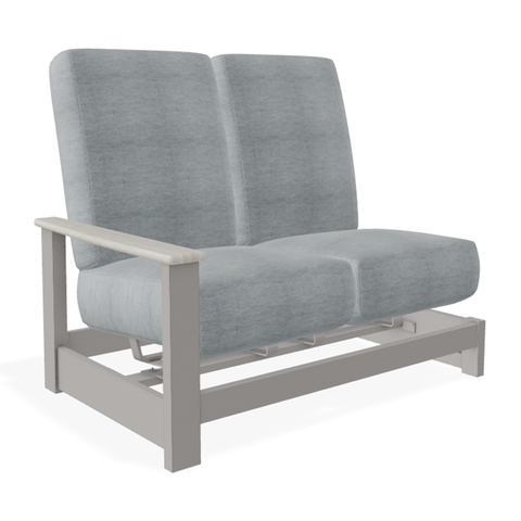 Telescope Casual Leeward MGP Cushion Right Arm Two-Seat Hidden Motion Sectional w/ RL0 Laguna Rustic Polymer Arms — outdoor living product at Living Outdoorsy