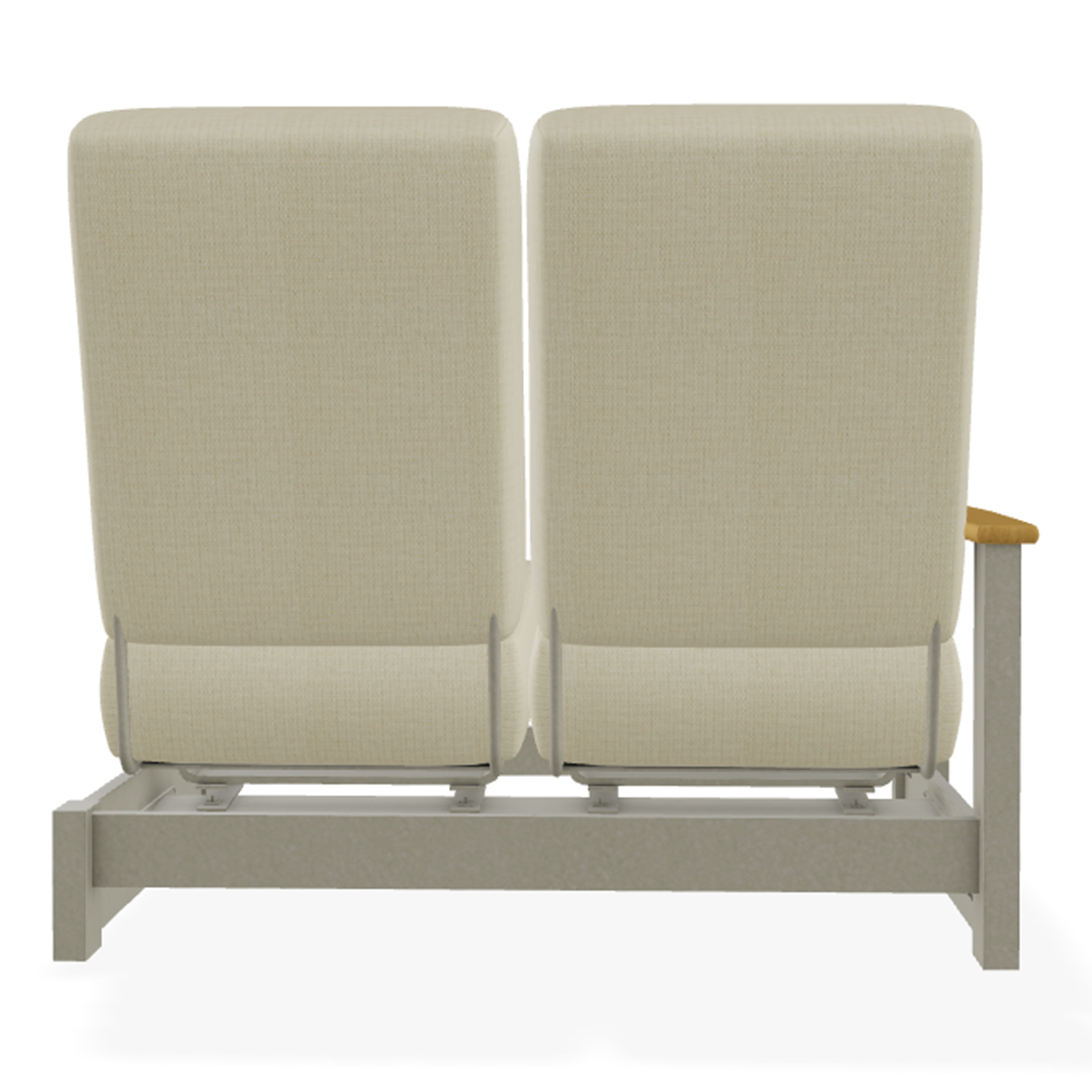 Telescope Casual Leeward MGP Cushion Right Arm Two-Seat Hidden Motion Sectional w/ RT0 Teak Rustic Polymer Arms